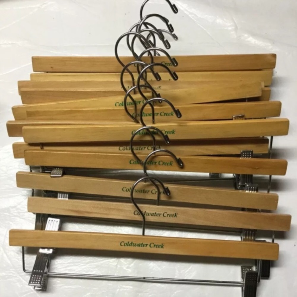 16 wooden pant hangers